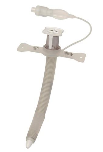 Smiths Medical Fixed Neck Flange Trach Bivona TTS Extra Length Hyperflex Tracheostomy Tube, 8 mm I. D. x 11.7 mm O. D. x 120 mm L - 67FHXL80 - 1 Each