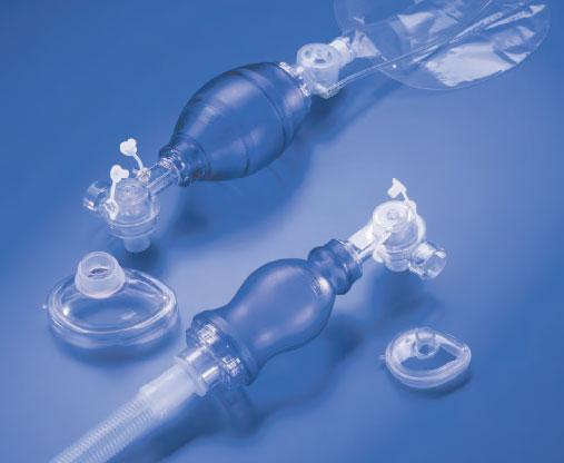 Smiths Medical Manual Resuscitators Resuscitation Bag with Tethered Dust Cap, 40 cm H2O Pressure Relief Valve and Manometer Port, Reservoir Bag, PEEP Valve< Infant and Neonatal Masks - 8527MPB - 9 Each