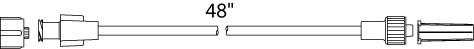 SMITHS MEDICAL Smiths Medical Standard-Bore Extension Sets MX048 1 Each - MDL-PTXMX048H