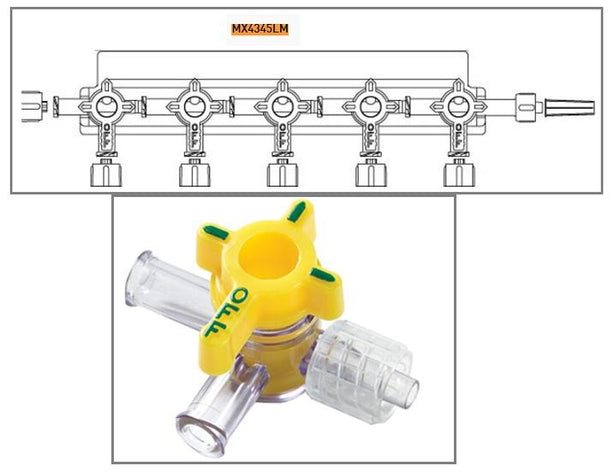 Large Bore Hi-FloStopcocks - MX4345LM - 1 Each - MDL-PTXMX4345LMH