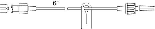 Smiths Medical Small-Bore Ultra Small Bore Extension Set with Removable Slide Clamp and Male Luer Lock, 3.0 mL Approx. Priming Vol., 7" (18 cm) L - MX448HL - 50 Each