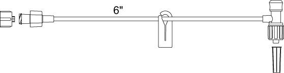 Smiths Medical Small-Bore Ultra Small Bore T-Connector Extension Set with Injection Site, Removable Slide Clamp and Swivel Male Luer Lock, 1.7 mL Approx. Priming Vol., 0.4 mL Approx. Priming Vol., 7" (18 cm) L - MX453HL - 50 Each