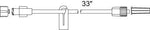 Smiths Medical Standard-Bore Extension Set with Male Luer Lock, 4.0 mL Approx. Priming Vol., 33" (83.8 cm) L - MX455FL - 1 Each