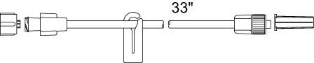 Smiths Medical Standard-Bore Extension Set with Male Luer Lock, 4.0 mL Approx. Priming Vol., 33" (83.8 cm) L - MX455FL - 1 Each