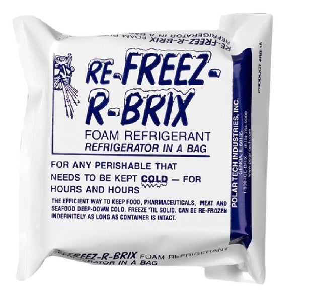 Polar Tech Industries, Inc. Re-Freez-R-BRIX Foam Refrigerant Packs RB 15 - 24.0 Each - MDL-PTZRB15