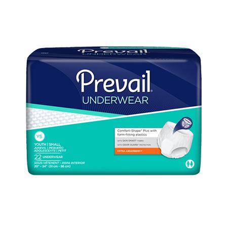 First Quality Incontinence Prevail Unisex Protective Underwear, Extra Absorbency, Size S, 20" to 34" Waist, 4 Bags of 22 - PV-511 - 88 Each