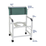 Mjm International PVC Wide Deluxe Shower Chair - PVCM1223FGM