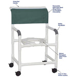 Mjm International PVC Wide Deluxe Shower Chair 122-3 - 1.0 Each