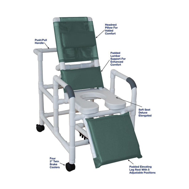 Mjm International PVC Reclining Shower Chairs - PVCM193SSDFGM