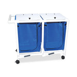 Mjm International PVC Double Hampers with Foot Pedal 218-D-FP - 1.0 Each