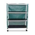 Mjm International PVC Echo Three-Shelf Linen Carts - PVCME345-3C