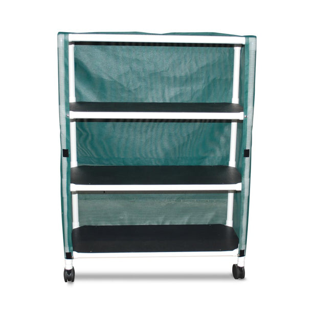 Mjm International PVC Echo Three-Shelf Linen Carts - PVCME345-3C