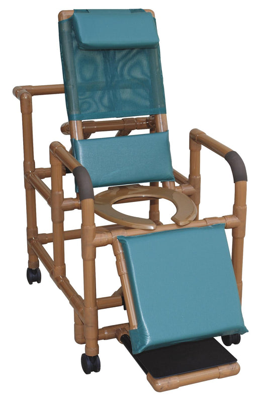 Mjm International PVC Woodtone Reclining Shower Chair WT196 1.0 Each-MDL-PVCMWT196