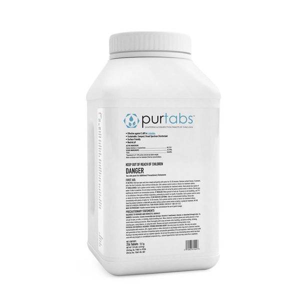 Purtab Disinfecting Tablet, 2 bx (256 Tablets) Case of 6 EAW1612018N
