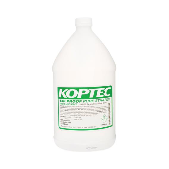 Decon Labs 140 Proof Pure Koptec's 140-Proof Ethanol, 4 x 1gal. - V1401 - 4 Each