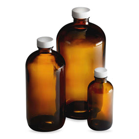 Qorpak ValuLine Amber Boston Round Bottles with PP F217/PTFE Lined Cap - QOR239190