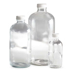 QORPAK ValuLine Clear Boston Round Bottles with PP F217/PTFE Lined Cap 239202 12 Each - MDL-QOR239202