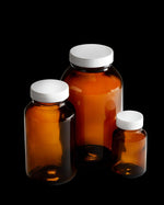 QORPAK ValuLine Amber Wide Packer Bottles with PP F217/PTFE Lined Cap 239214 12 Each - MDL-QOR239214