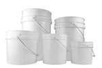 Qorpak White HDPE Open Head Pails 240130 - 18.0 Each