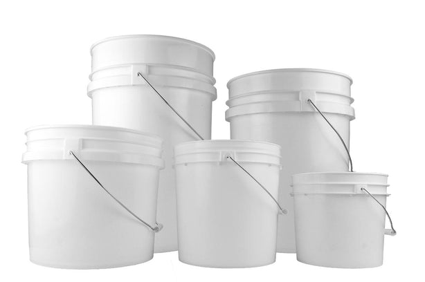 Qorpak White HDPE Open Head Pails - QOR240131