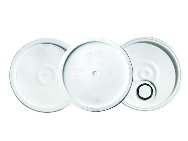 Qorpak White HDPE Pail Tear Tab Lid 240135 - 40.0 Each