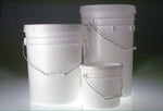 Qorpak White HDPE Open Head Pails 240171 - 4.0 Each