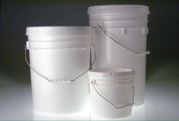 Qorpak White HDPE Open Head Pails 240171 - 4.0 Each