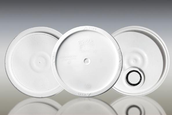 Qorpak White HDPE Pail Tear Tab Lid 240172 - 4.0 Each