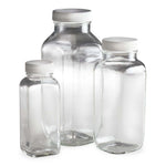 Qorpak ValuLine French Square Bottles with PP F217/PTFE Lined Cap 242291 - 48.0 Each