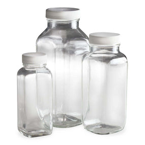 Qorpak ValuLine French Square Bottles with PP F217/PTFE Lined Cap - QOR242346