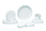 Qorpak Foam Lined SturdeeSeal PE Foam-Lined Ribbed Polypropylene Cap, White, 28-400 Neck Finish - QORCAP00347