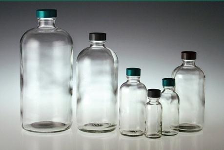 QORPAK Clear Glass Boston Round Bottles No Cap GLA-00807 288 Each-MDL-QORGLA00807