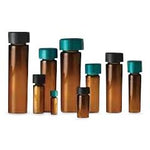 QORPAK Amber Screw Vials with PP Hole Cap/PTFE/Silicone Septa GLC-01075 144 Each - MDL-QORGLC01075