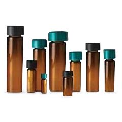 QORPAK Amber Screw Vials with PP Hole Cap/PTFE/Silicone Septa GLC-01075 144 Each - MDL-QORGLC01075