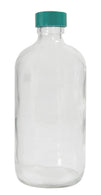 QORPAK Clear Boston Round BTLS with Thermoset F217/PTFE Lined Cap GLC-01123 24 Bottle - MDL-QORGLC01123