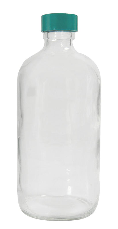 QORPAK Clear Boston Round BTLS with Thermoset F217/PTFE Lined Cap GLC-01123 24 Bottle - MDL-QORGLC01123