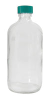 QORPAK Clear Boston Round BTLS with Thermoset F217/PTFE Lined Cap GLC-01151 24 Bottle - MDL-QORGLC01151