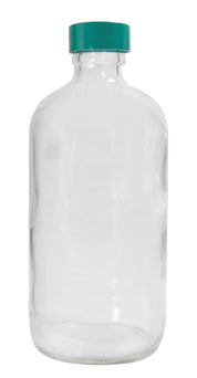 QORPAK Clear Boston Round BTLS with Thermoset F217/PTFE Lined Cap GLC-01151 24 Bottle - MDL-QORGLC01151