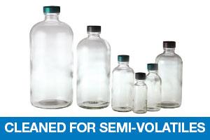 Clear Boston Rounds BTLS Cleaned Semi-Volatiles with Caps - GLC-01177 - 12 Each - MDL-QORGLC01177
