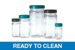Qorpak Ready-to-Clean Medium Round Bottles with PP Cap / PTFE Disc GLC-01499 - 24.0 Each