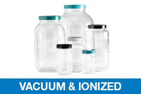 Qorpak Vacuum / Ionized Clear Standard Wide Bottles with Thermoset Cap GLC-01885 - 4.0 Each