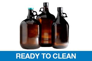 QORPAK Ready-To-Clean Amber Glass Jugs GLC-02067 6 Each - MDL-QORGLC02067