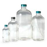 QORPAK Safety Coated Clear Boston Bottles with Phenolic PolyCone Cap GLC-02210 108 Each-MDL-QORGLC02210