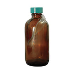 Safety Coated Amber Boston Bottles with Thermoset F217/PTFE Cap - GLC-02255 - 24 Each - MDL-QORGLC02255