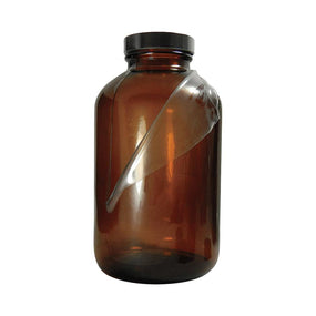 Safety Coated Amber Packer Bottles with Phenolic Pulp/Vinyl Cap - GLC-02285 - 24 Each - MDL-QORGLC02285