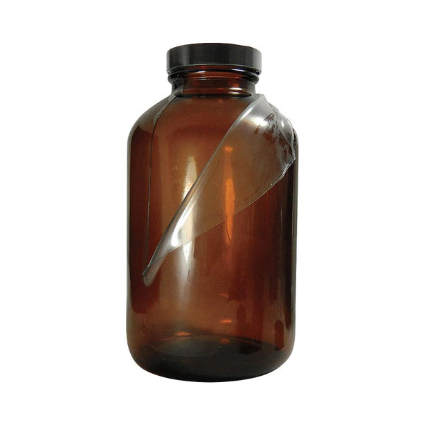 Safety Coated Amber Packer Bottles with Phenolic Pulp/Vinyl Cap - GLC-02285 - 24 Each - MDL-QORGLC02285