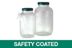 Safety Coated Clear Wide Bottles with Thermoset F217/PTFE Cap - GLC-05731 - 4 Each - MDL-QORGLC05731