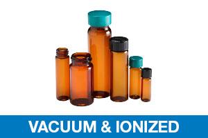 Qorpak Vacuum / Ionized Amber Borosilicate Screw Vials with Caps - QORGLC06030