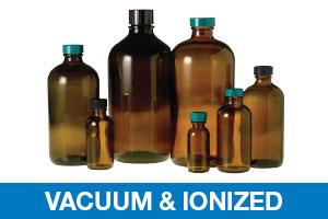 QORPAK Vacuum/Ionized Boston Round Bottles with Phenolic PolyCone Cap GLC-07576 432 Each - MDL-QORGLC07576