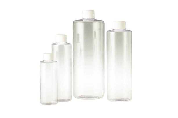 Clear PVC Cylinder Bottles No Caps - PLA-05758 - 243 Each - MDL-QORPLA05758